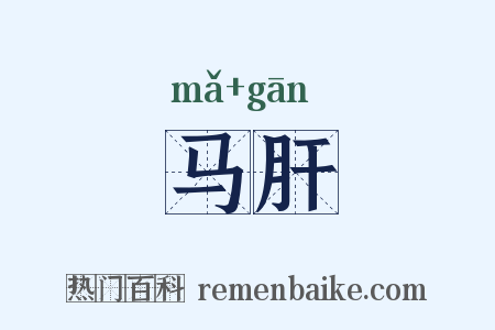 马肝是什么意思的图片